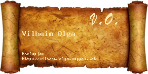Vilheim Olga névjegykártya
